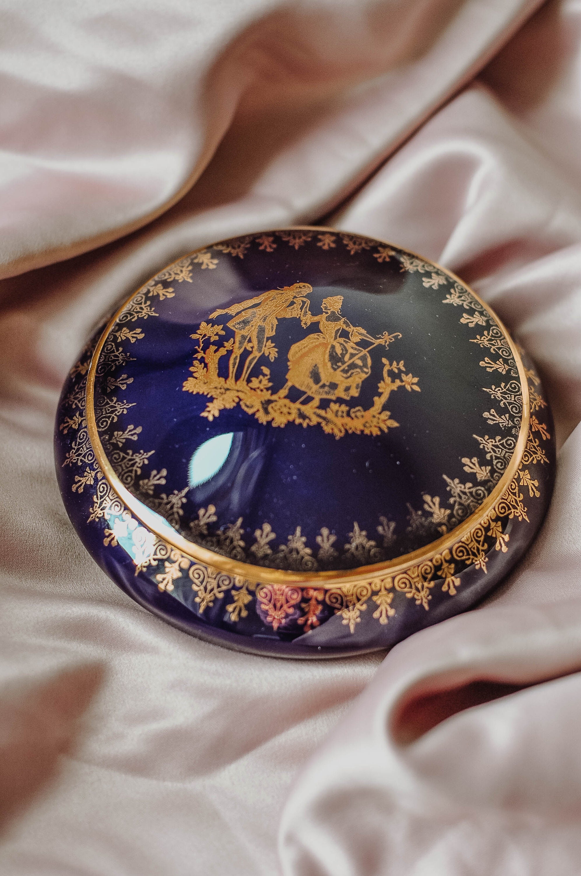 ★フランス製OULIVADOカルトナージュBOX★ペイズリー柄/ベージュ系 852f368da82af35b63759d484c08cb