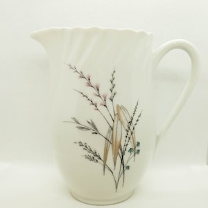 Pot à lait ou à crème, vintage, porcelaine, E.B.F.,L.Lourioux, cruche de lait, café, décor, collection, jug, made in France, gift