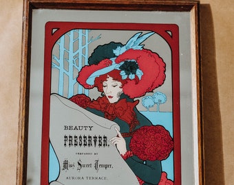 Mirror, vintage, Miss Sweet Temper, Aurora Terrace, smile town, decoration, mirror, decor, vintage, wall decoration, aesthetic