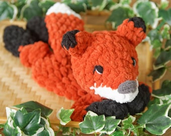 Mini Fox Lovey: Crochet toy fox for baby gift