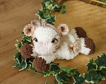 Crochet Cow Lovey: Handmade Farm Animal Plush Toy