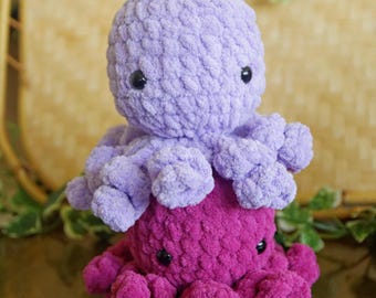 Crochet Octopus Plushie: Handmade Sea Creature Fidget Toy