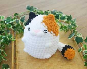 Crochet Calico Cat Plushie: Cloe - Handmade Toy for Kids