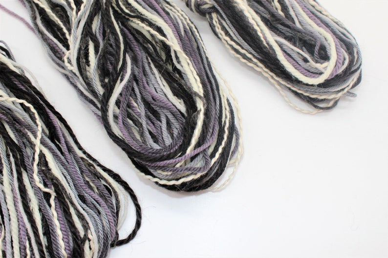 Black and white Yarn for Crafts Scrap pack Creative Yarn Pack UK Seller Textured Yarns Mixed Yarn Pack