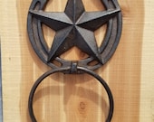 Cast Iron HorseShoe Star Door Knocker Horse Shoe Western