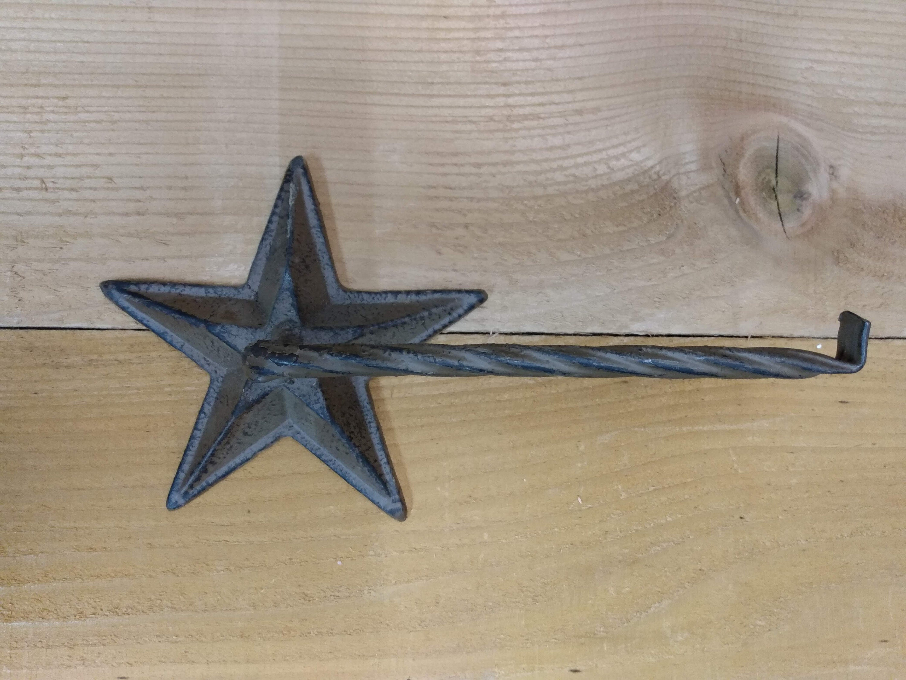 Star Toilet Paper or Hand Towel Holder Cast Iron