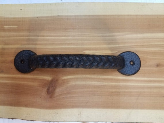 8 5 Cast Iron Braided Rope Door Handle Pull Gate Barn Pantry Set
