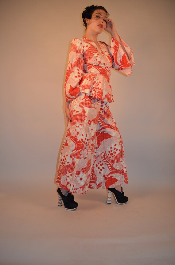 70's Vintage Psychedelic Palazzo Pant and Flared S