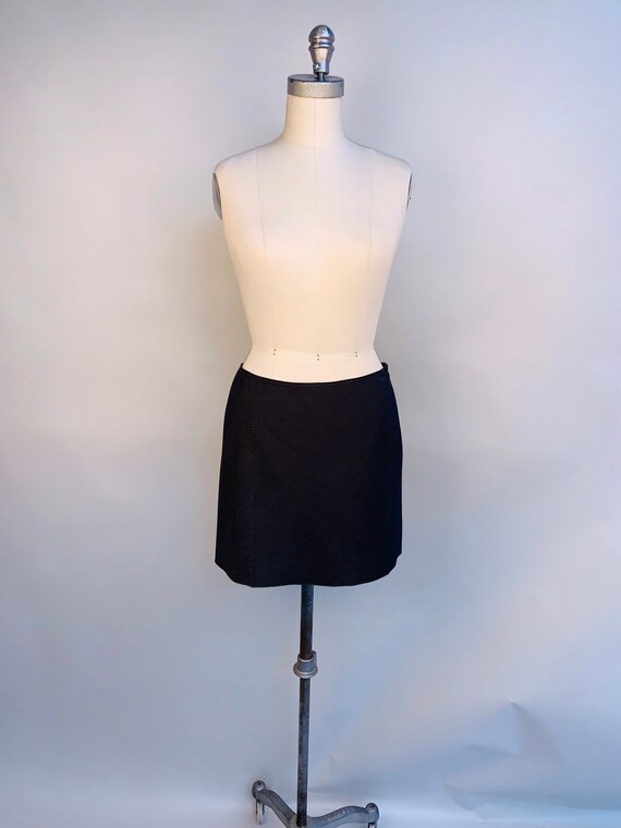 90’s / Y2K PRADA Minimalist Micro Mini Skirt, Made