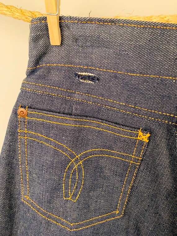 Vintage 1960s 60s GWG KINGS Dark Wash Denim Jeans - image 9
