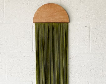 AVOCADO CASITA/boho wall hanging/wall art/tapestry/fiber art/wall decor/macrame/string art/contemporary art/abstract art/tapiz