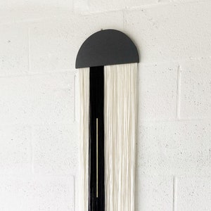 COLOR BLOCK CASITA/ Wall hanging/tapestry/neutral art/wall decor/black and white/half moon/half circle mirror/modern art/contemporary art/