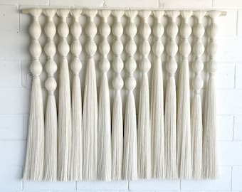 MADE TO ORDER|Large Wall Hanging/Wall Art/NeutralFiber Art/Boho Wall Art/Contemporary Art/String Art/Rope Art/Home Decor/Tapestry