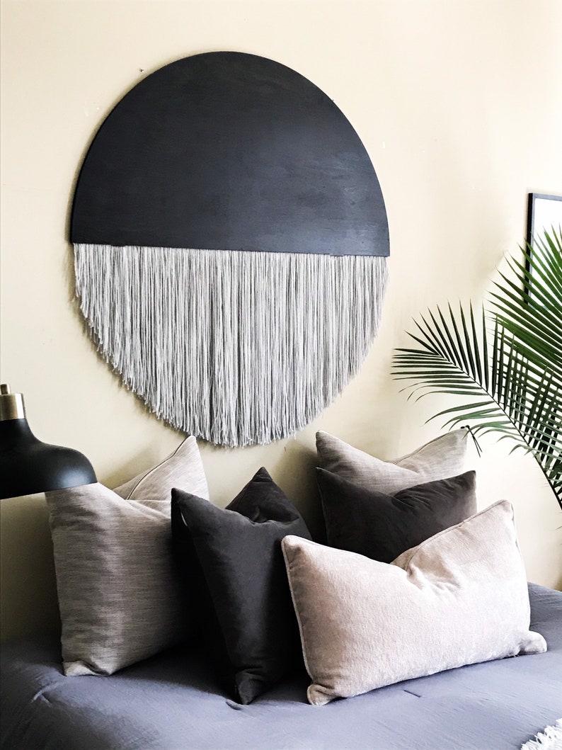 Large round wall hanging round tapestryfiber art wall Etsy