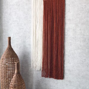 wall hanging,fiber art, tapiz,tapestry,wall art,dip dyed wall hanging ,yarn wall hanging,woven tapestry,custom art,macrame,casita,fiber art image 9