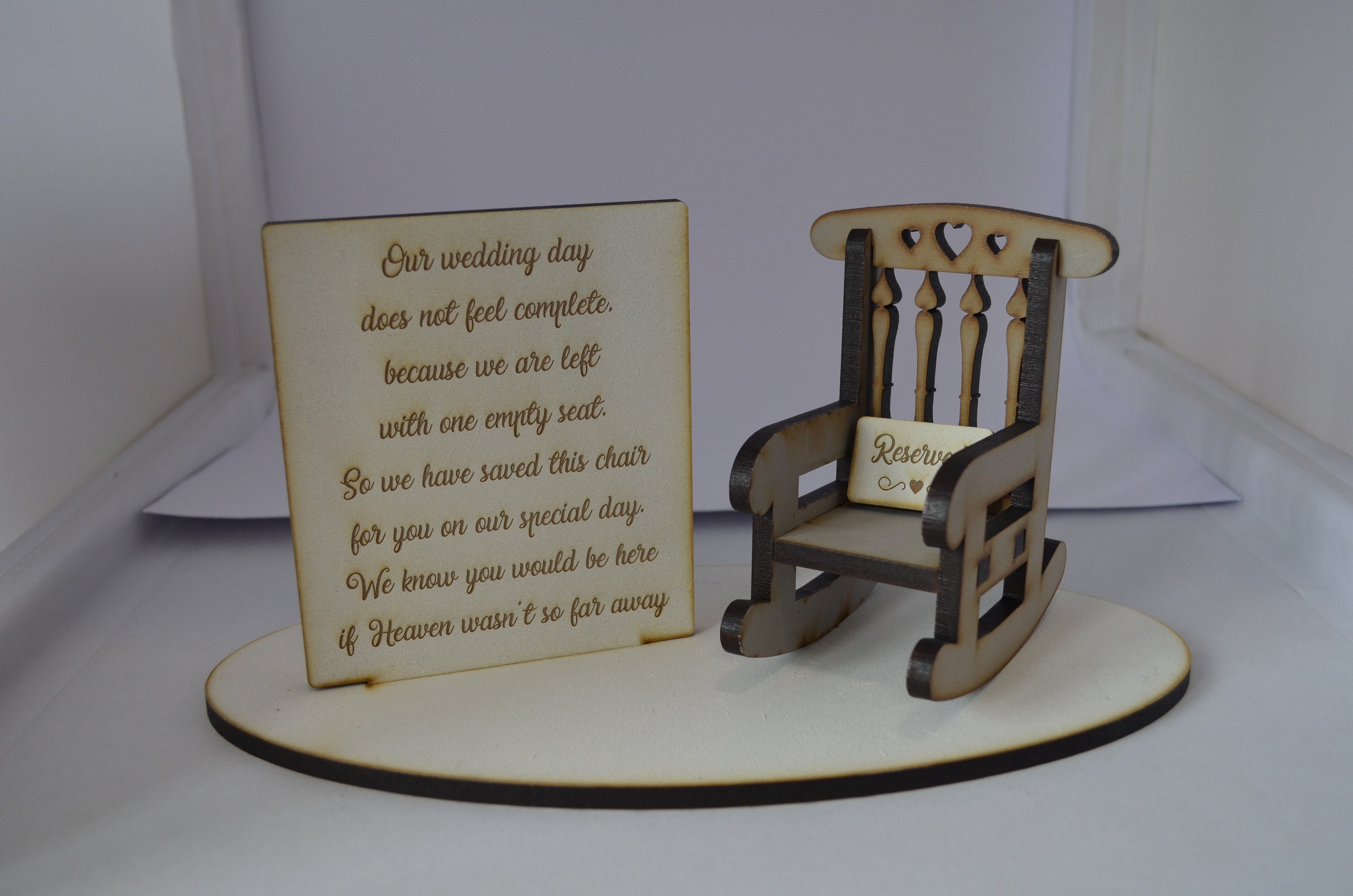 Wedding Memorial Rocking Chair Laser Cut MDF 6mm Laser Etsy