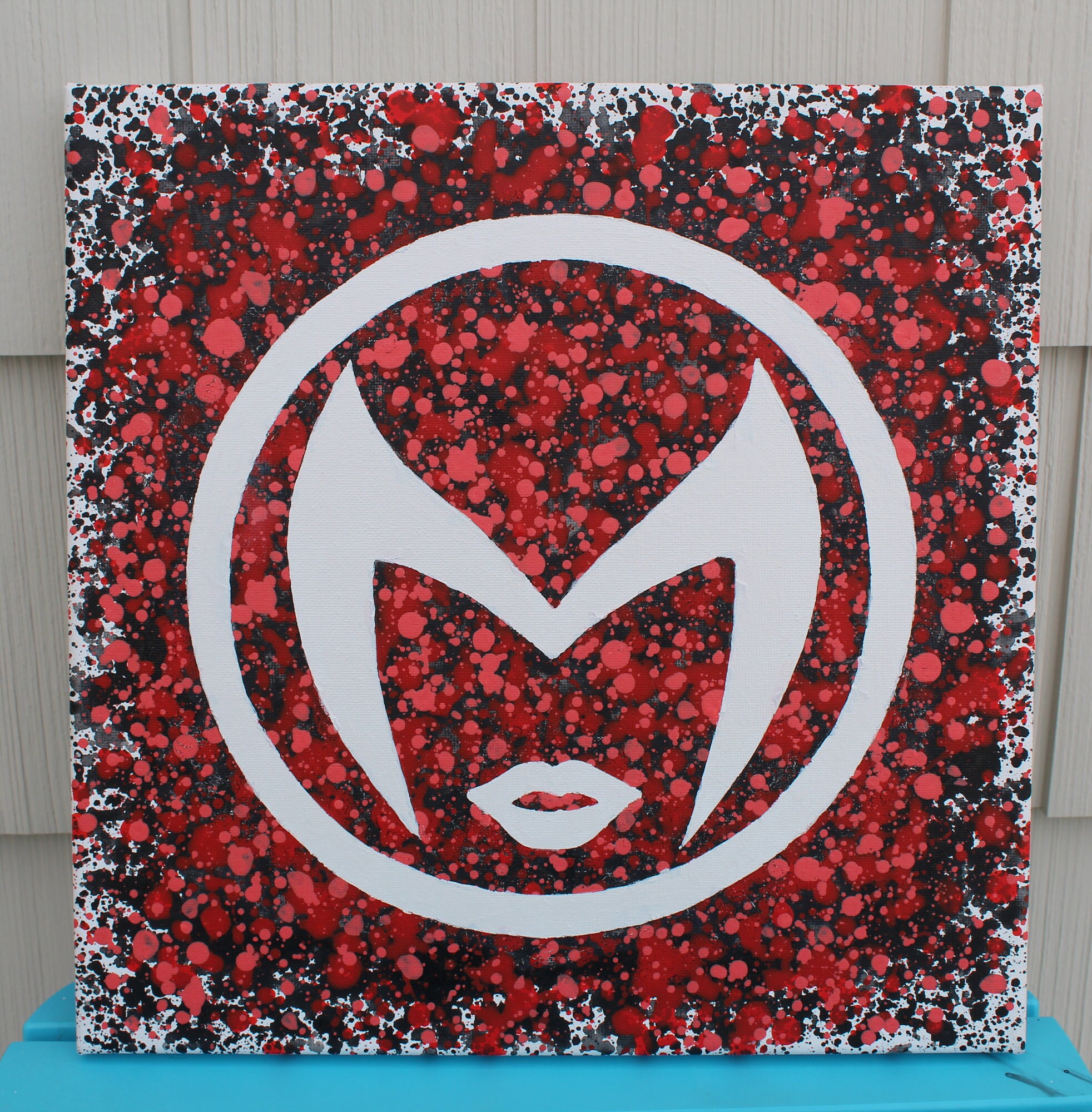 Marvel Avengers Scarlet Witch Logo silhouet acryl Splatter schilderij ...