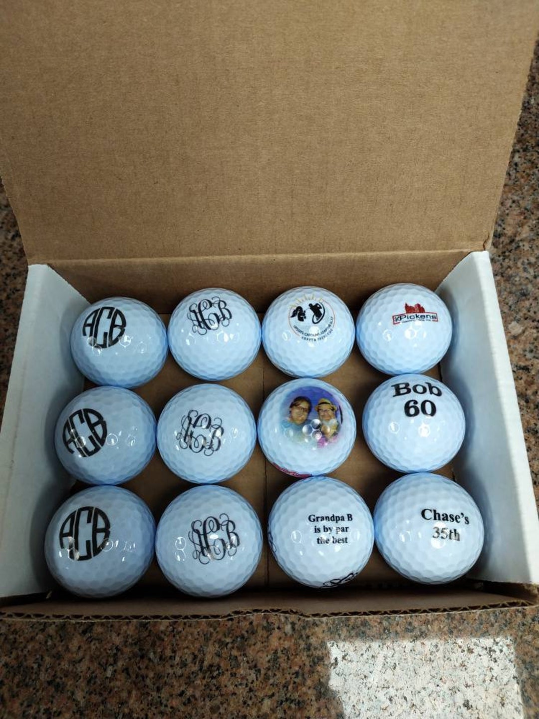 Personalized Golf Balls Multiple Images 12 Pack Etsy