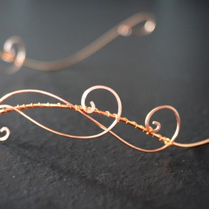 Celtic handmade tiara, copper color, perfect for symbolic weddings or elven-themed cosplay, unique piece