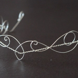 Silver Elven Circlet, Wedding Circlet Tiara, Diadema Elfico, Elfic Tiara, Elfic Circlet, Celtic Circlet,Elven Handmade, Fairy, Elfin, Elfen