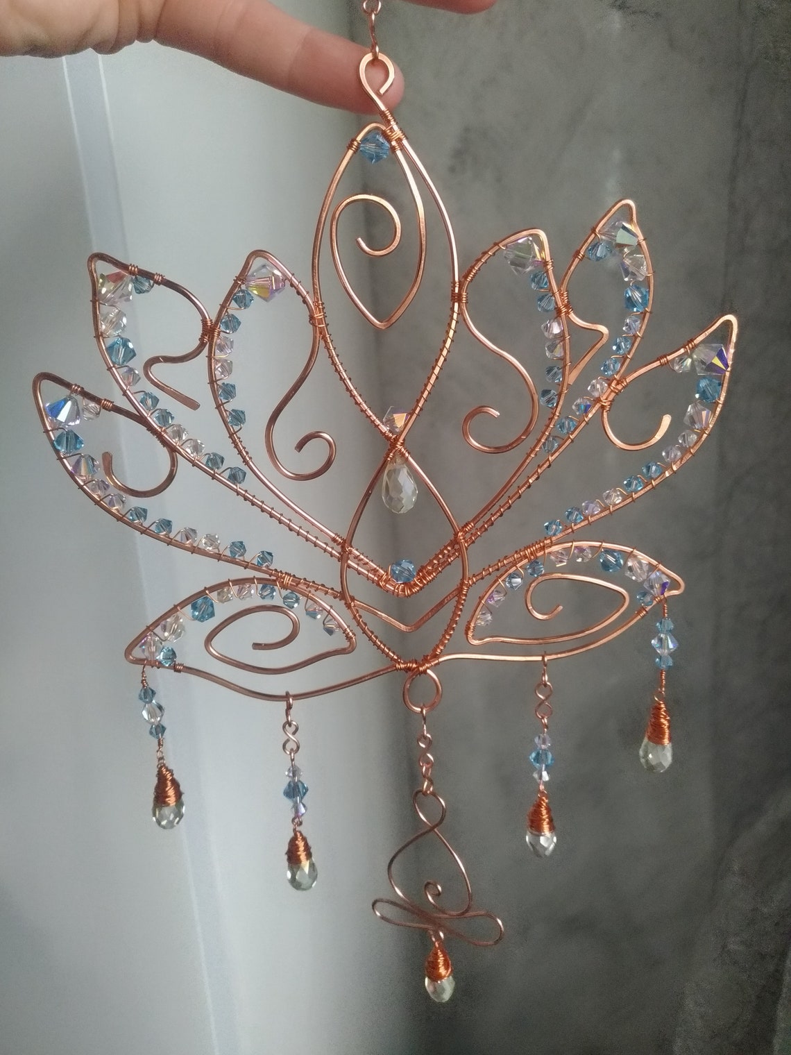 Atrapasol De Cristal En Forma De Flor De Loto Con Prisma - Decoración Para Ventanas, Jardín Y Regalo