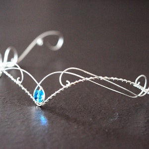 Handmade celtic silver tiara, perfect for symbolic weddings or elven-themed cosplay