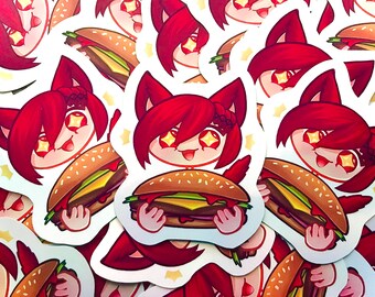 Graha Tia Burger Holographic Stickers - FFXIV