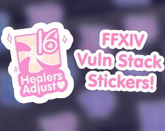 FFXIV Vuln Stacks Stickers - FREE Shipping