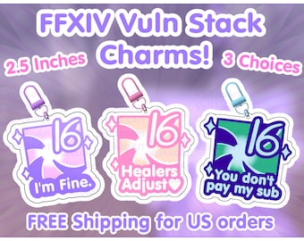 FFXIV Vuln Stacks Charms - 2.5inch charms