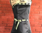 Vintage Jessica McClintock Gunne Sax Black Satin Dress
