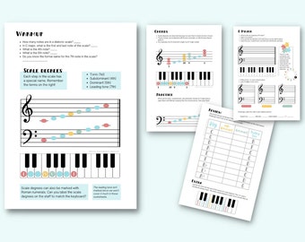 Scale Degrees & Primary Chords Worksheets
