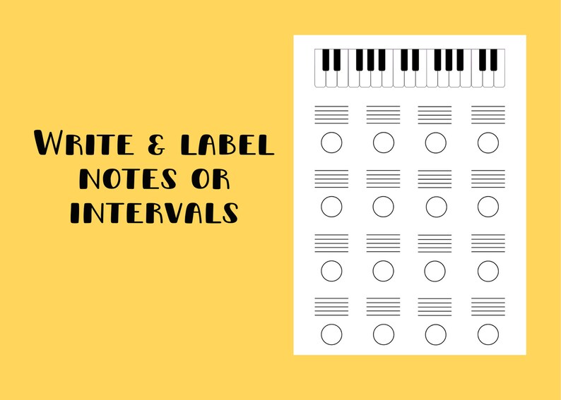 Staff Paper for Piano Students Etsy