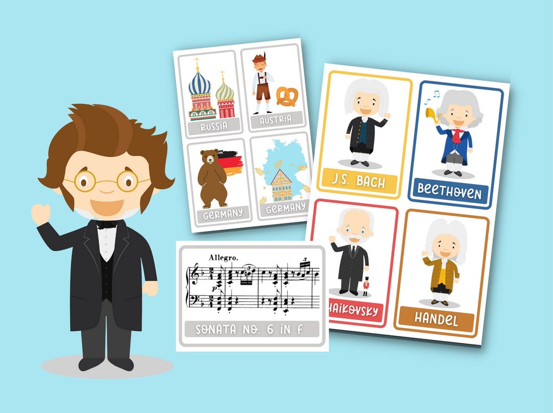 Composer Trivia flashcards/game Etsy