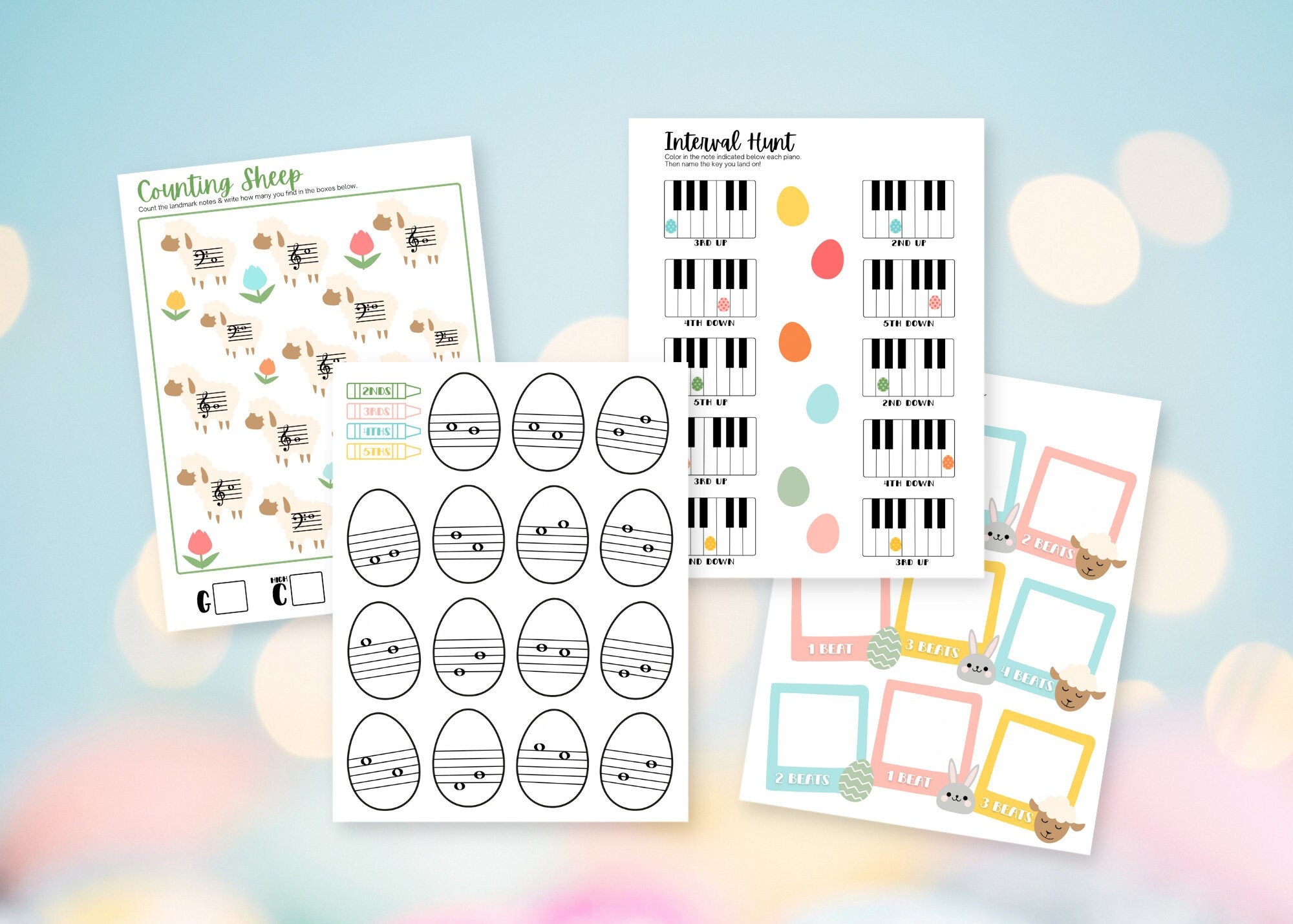 Easter Fun Pack | 4 Theory Worksheets