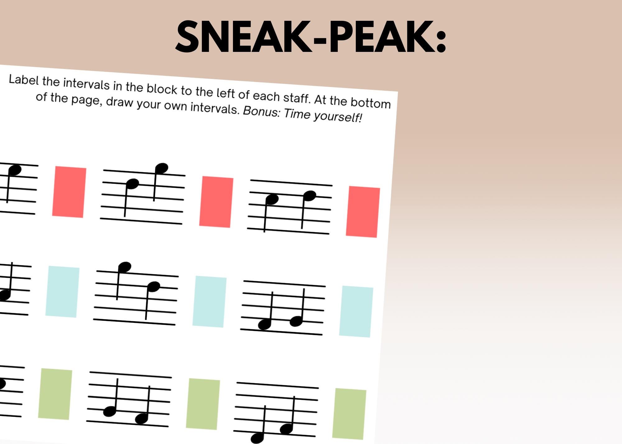 Landmark & Interval Worksheets - Etsy