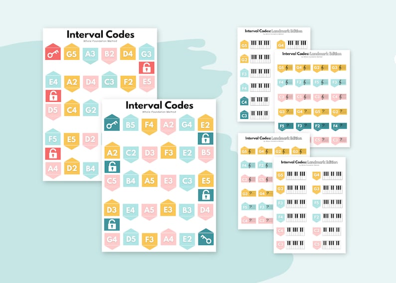 Interval Codes BUNDLE Game & Worksheets Etsy