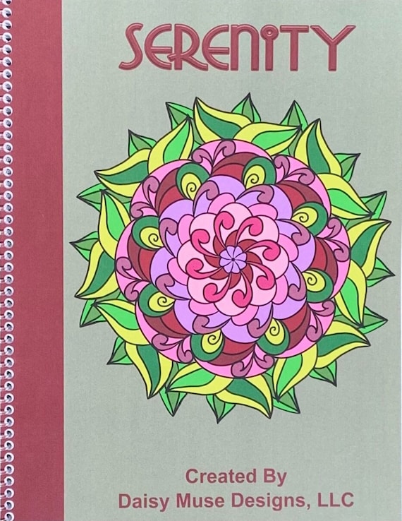 Serenity Adult Coloring Book, Coloring Book, Stress Relief, Hand