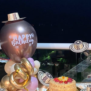 6 Pack Decoración Tamaño Vueltiao Sombrero Colombiano Hecho de Cartón para Fiestas- Sombrero Vueltiao de Carton para Fiestas/Cotillon/Hora Loca