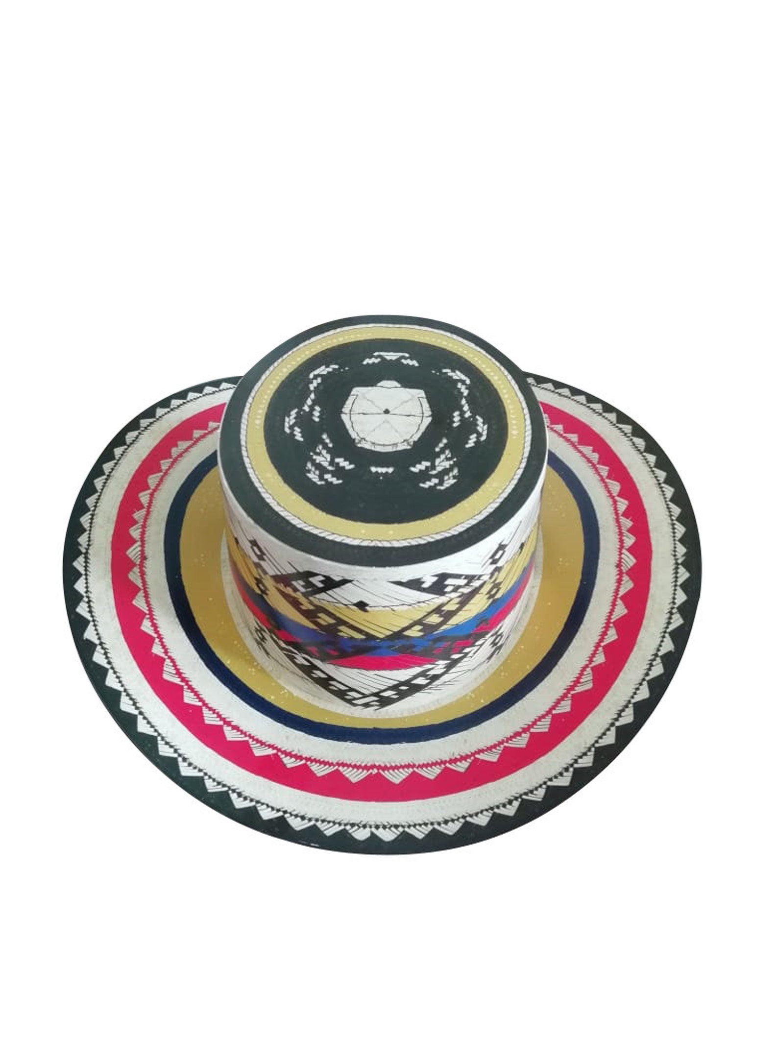 12 Pack Tri-color Vueltiao Colombian Hat Made of Cardboard for - Etsy