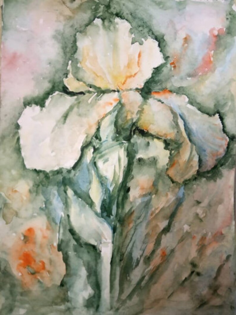 Download Iris Watercolor Painting Watercolor Florals Painting Iris Painting Iris Flower Watercolor Botanical Wall Art Botanical Watercolor Art Collectibles Painting Senerval Eu