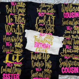 Customized Birthday Queen Shirt–Personalized Birthday Squad Tees for Women-Ideal for Vegas & Miami Trips, Girls Getaway and Birthday Parties