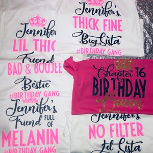 Customizedsweet 16birthday Queenbirthday Shirts for - Etsy
