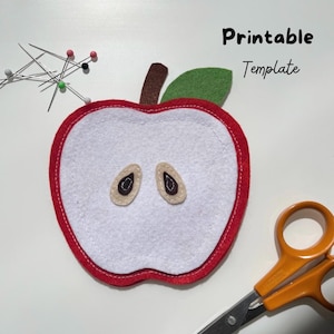 Felt Apple Sewing Pattern | Teachers Gift Sewing Pattern | Apple Sewing Pattern | Felt Template