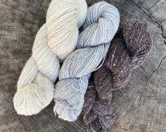 Handspun Luxury Merino Wool & Angora Yarn for knitting, crochet, and weaving will bloom beautifully with wear