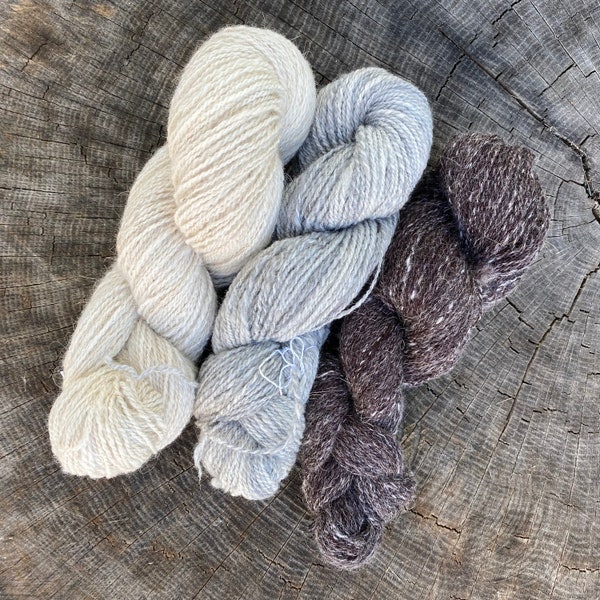 Handspun Luxury Merino Wool & Angora Yarn for knitting, crochet, and weaving will bloom beautifully with wear