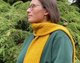 Farrow-rib Hat and Scarf Knitting Pattern PDF Downloads With