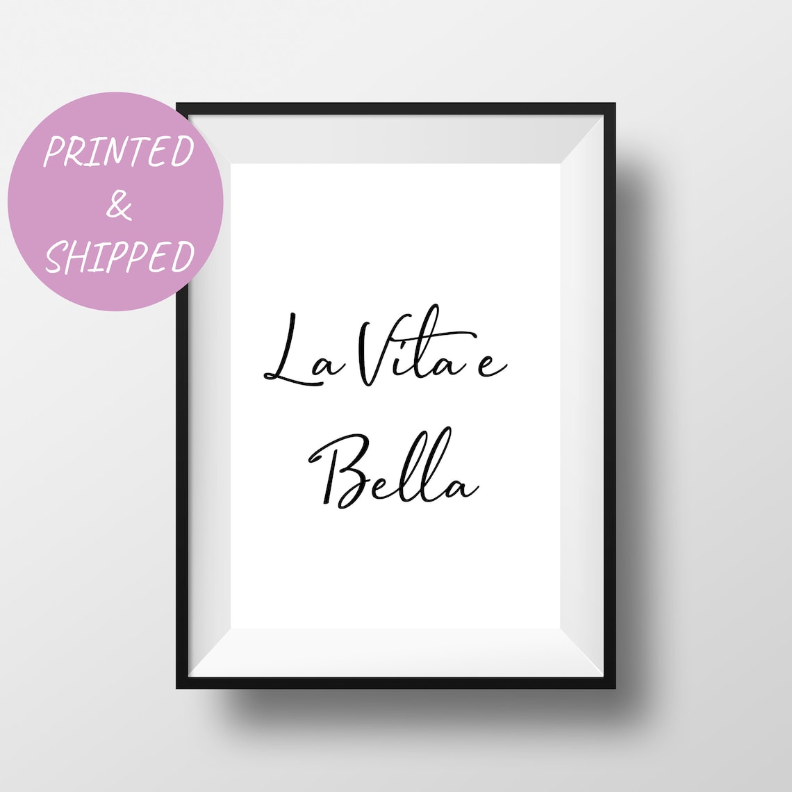 La Vita E Bella Text Print Inspirational Quote Typography - Etsy