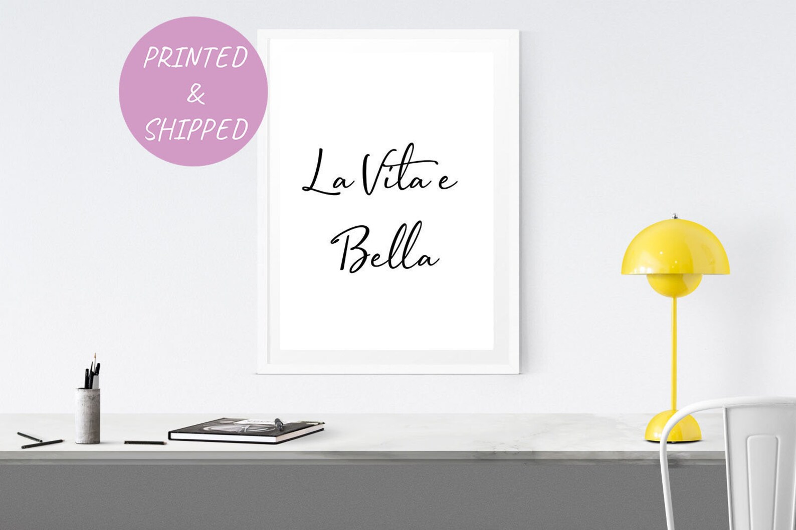 La Vita E Bella Text Print Inspirational Quote Typography - Etsy