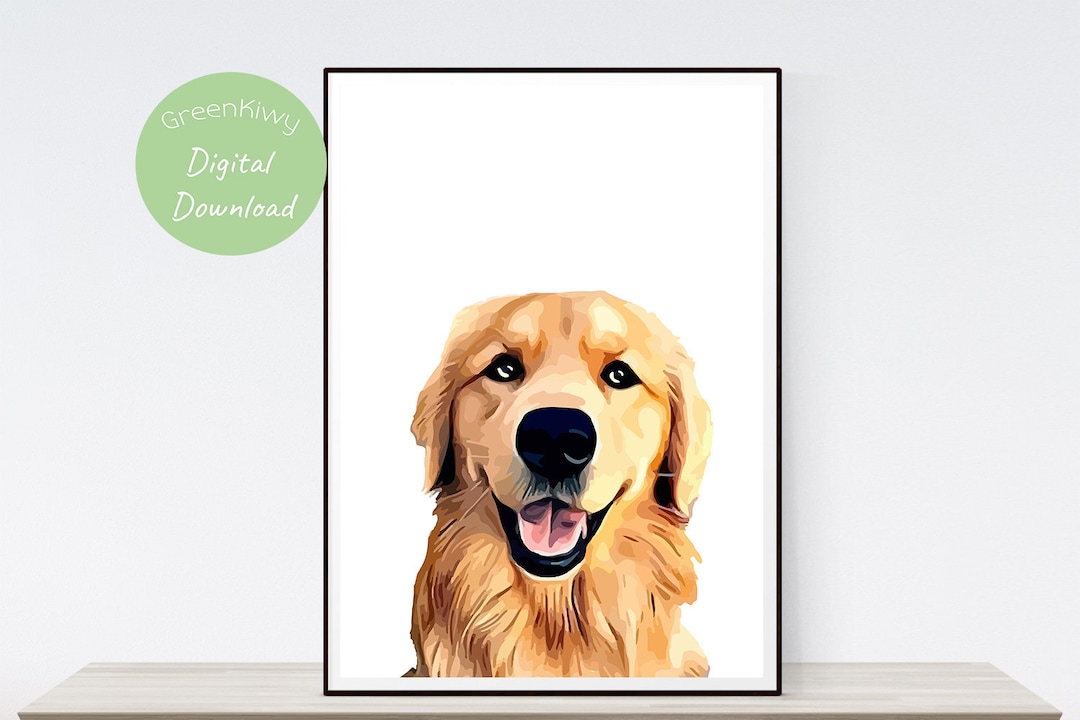 Golden Retriever Printable Poster Digital Download, Retreiver Printable ...