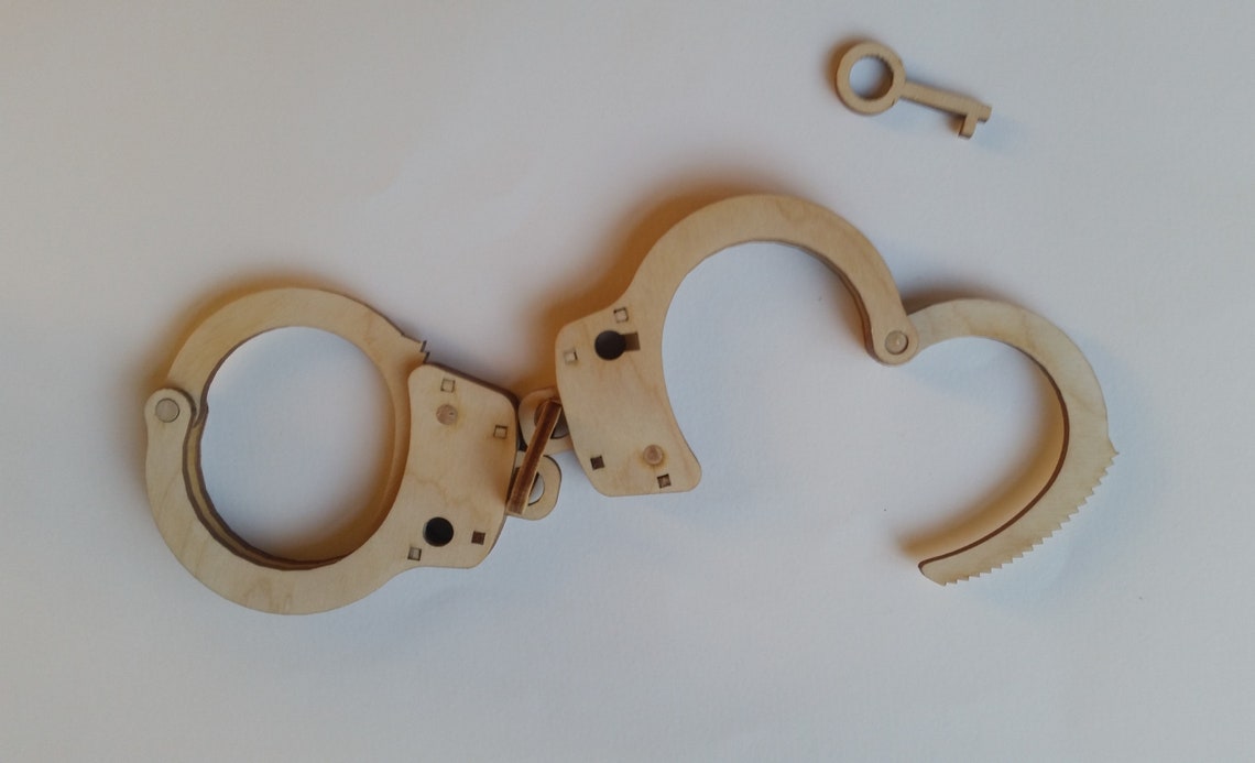 Wooden handcuffs Etsy